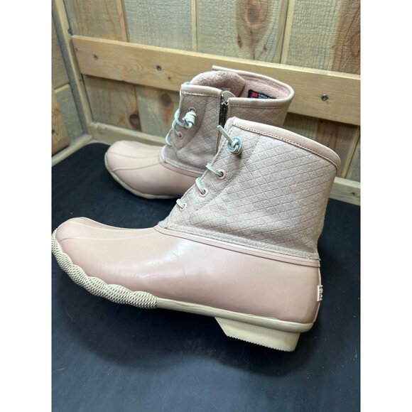 Sperry Womens Saltwater Duck Boots Size 10 Pink Quilted 3M Thinsulate Water-Resi - Picture 10 of 11